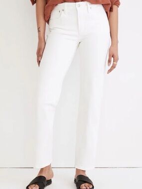 Madewell White the perfect vintage crop Jeans
